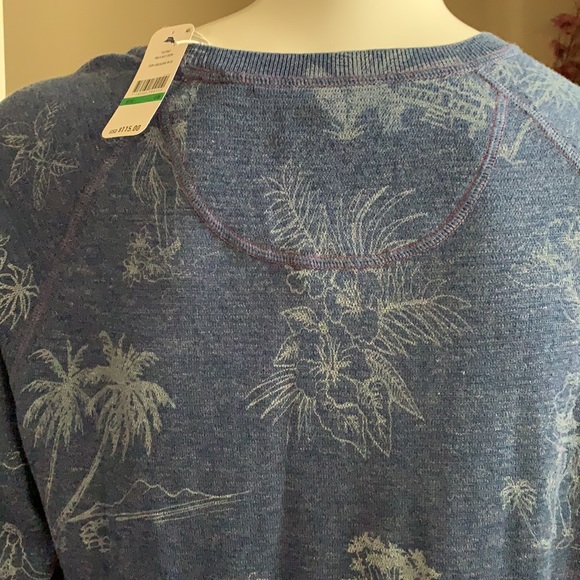 Tommy Bahama Hula Hut Dockside Blue Long Sleeve Crew - Picture 9 of 11